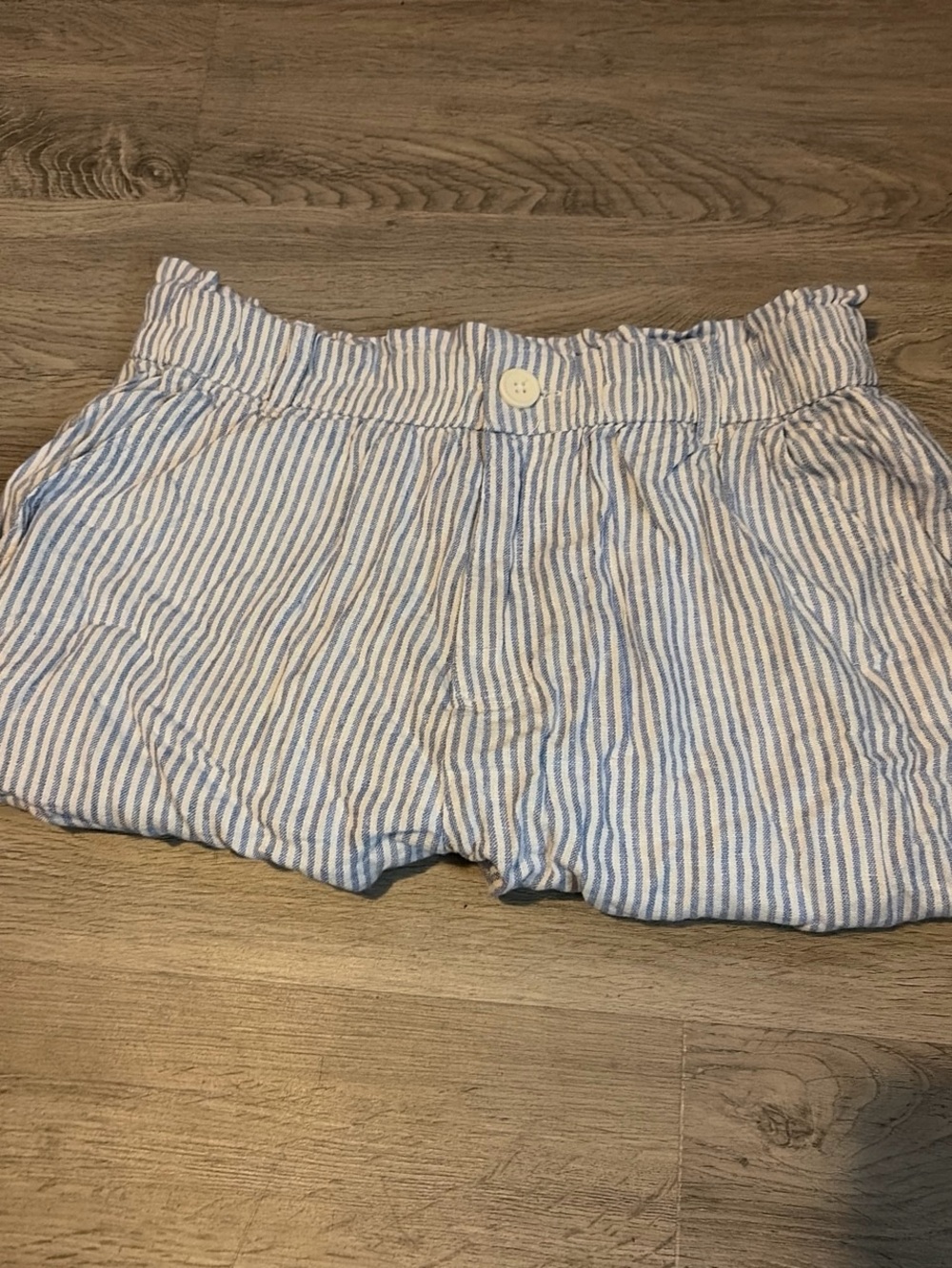 Light Blue Striped Shorts
